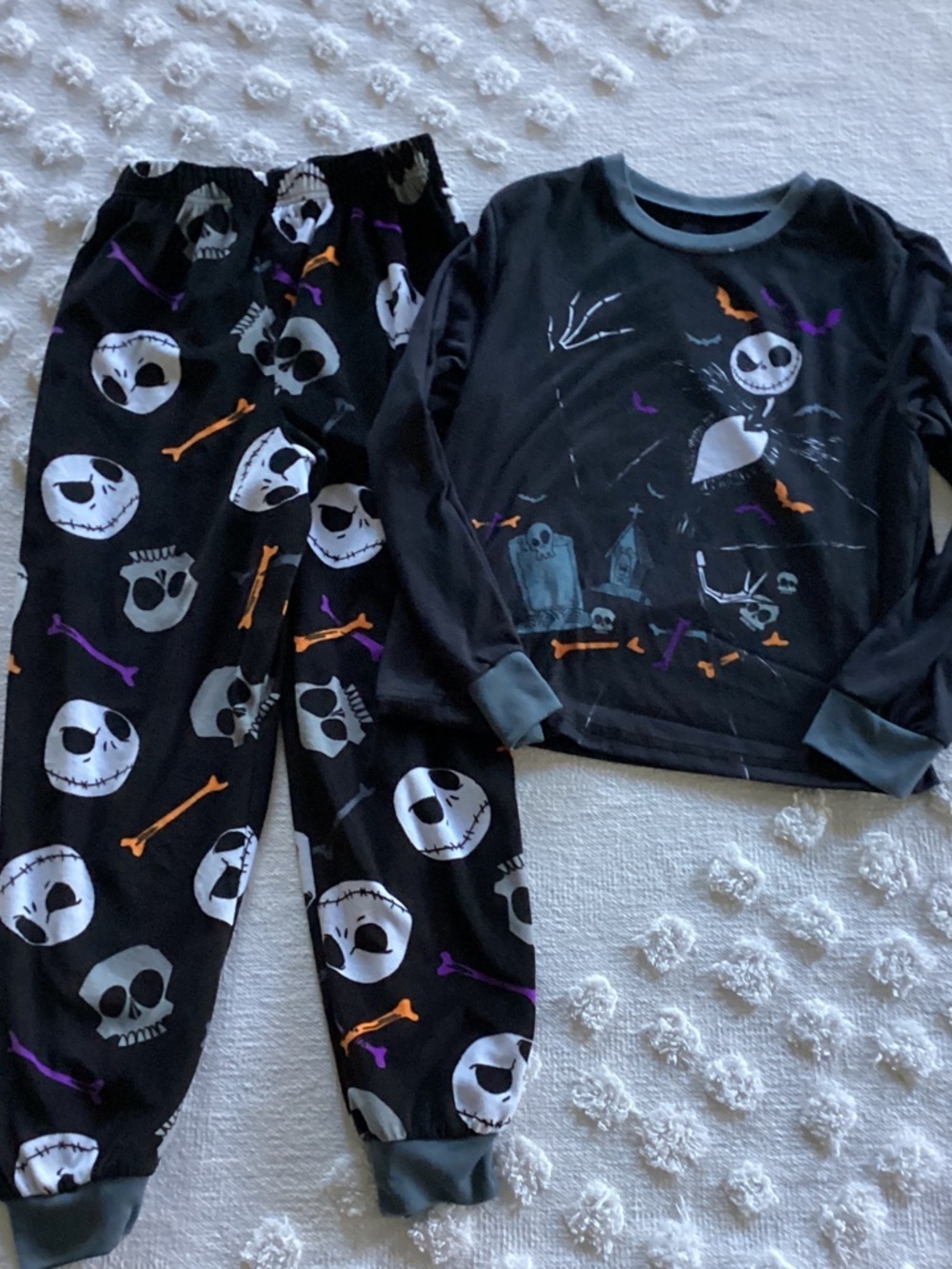 Disney's The Nightmare Before Christmas Pajama Top & Pajama Bottoms Set SZ 12